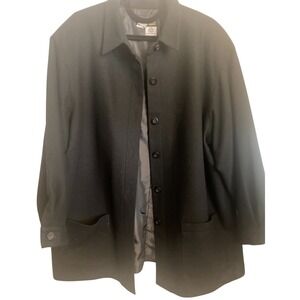 Requirements Woman Black 100 % Pure New‎ Wool Blazer Jacket Size 18W*VNTG